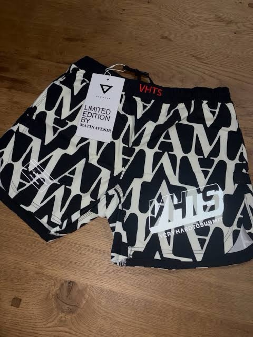 VHTS × MATIN AVENIR Limited Collaboration Monogram Combat Shorts Black